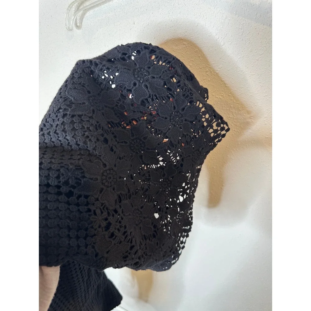 WHITE‎ HOUSE BLACK MARKET Black Crochet Lace Sheath Dress Size 14